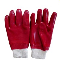 water proof long red PVC gloves made in china