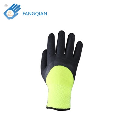 Cold Resistant Thermal Nylon Knitted Latex Coating Gloves