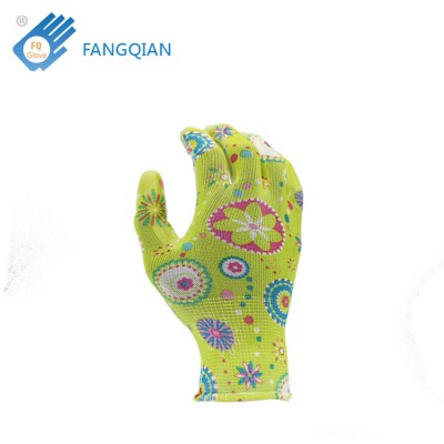 FQGLOVE Working Nitrile Print Garden Gloves