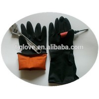 black latex glove