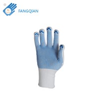 construction white knitted cotton gloves