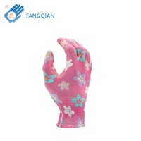 FQGLOVE pattern printed pu garden glove