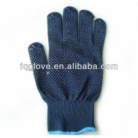 FQGLOVE navy pvc dots cotton hand gloves machine